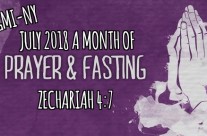 July 2018, A month of prayer and fasting