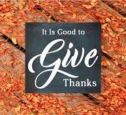 IT IS GOOD TO GIVE THANKS, December 20th, 2020