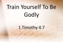 TRAIN YOURSELF TO BE GODLY, January 7th, 2024